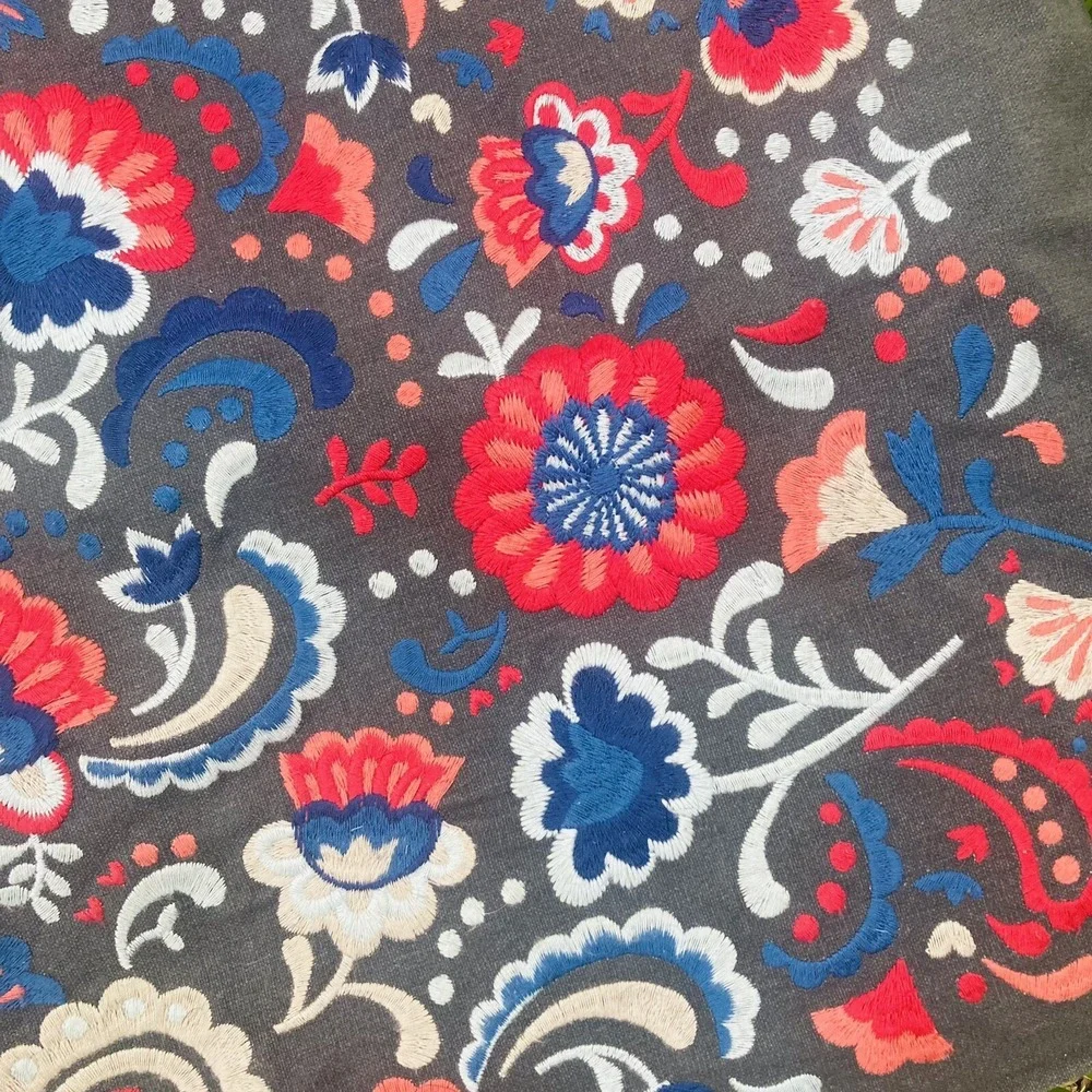 IKEA SKOGSKORN cushion Cover 26x16 Inches dark‎ grey/multicolor Cover Only
